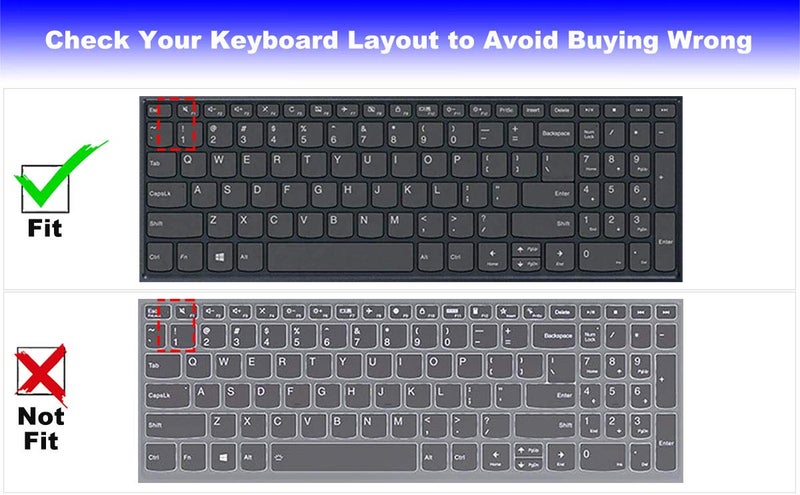 MUBUY-GOL MUBUY Keyboard Cover for 2020 2019 New Lenovo IdeaPad 15.6" 17.3" 320 330 330s 340s 520 S540 720s 130 S145 L340 S340 V330 V130 Keyboard Protective Skin [with Numeric Keypad] -Black - Image 2
